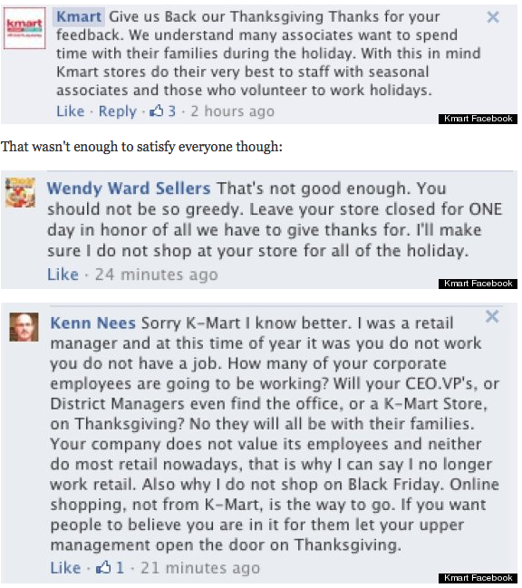 Kmart Facebook Complaints